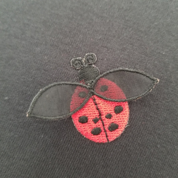 Vintage Black Ladybug T-shirt Size Large - Picture 4 of 12